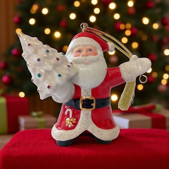 Lenox Tree Charmer Ornament Santa Claus Christmas Tree Porcelain Handpainted - Picture 11 of 15